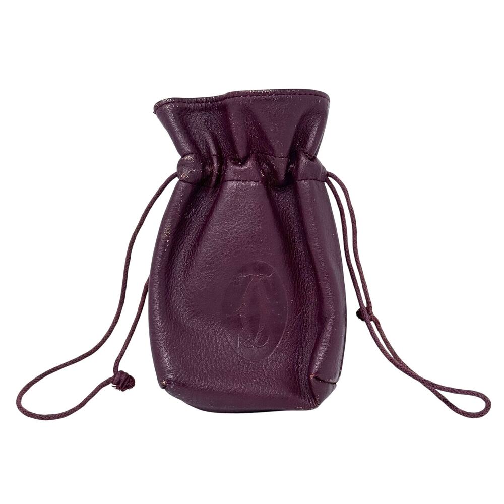 Cartier Dark Red Leather Pouch